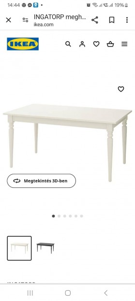 IKEA Ingatorp kinyithat tkezasztal 155/215*87