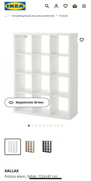 IKEA Kallax Polcos elem
