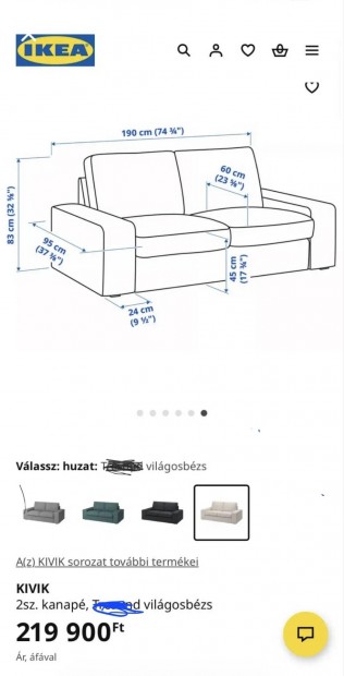 IKEA Kivik 2 Szem�lyes Kanap� 