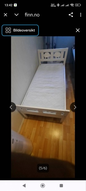 IKEA Kritter fehér gyerek ágykeret ágyrács matrac eladó