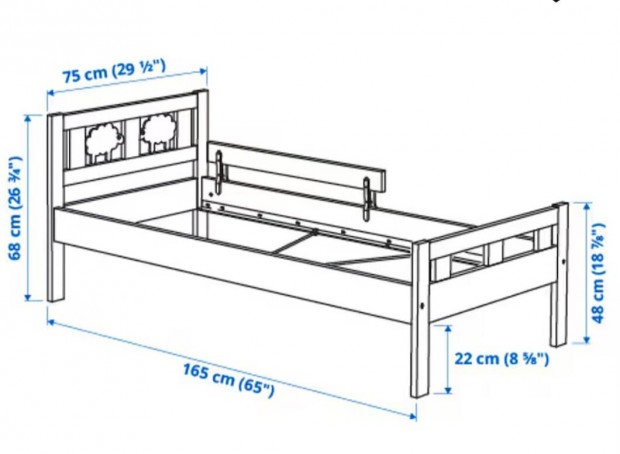 IKEA Kritter gyerek gy 70*160