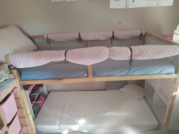 IKEA Kura gyerekágy + Trofast lépcsős játéktároló