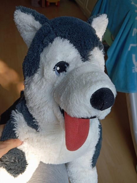 IKEA Livlig jtkfigura, plss kutya, szibriai husky, 57 cm