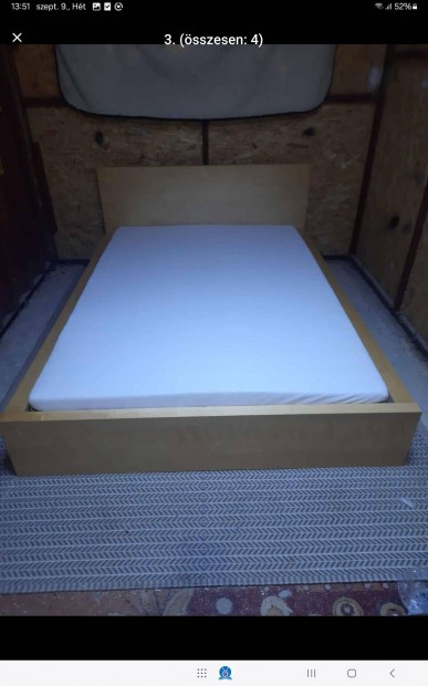 IKEA Malm 140x200 komplett francia agy