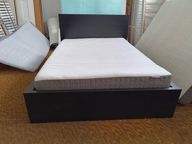 IKEA Malm fekete-barna magas 140*200-as gy