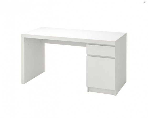 IKEA Malm rasztal, fehr 140x65 cm (j llapot)