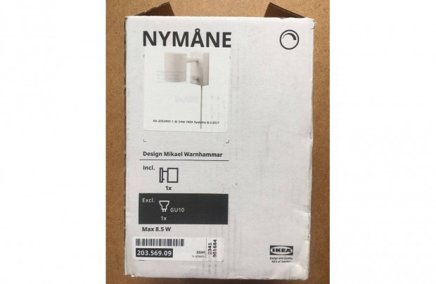 IKEA Nymane (NYMÁNE) falilámpa, olvasólámpa