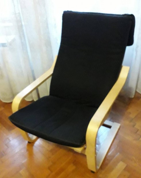 IKEA PONG fotel (fekete)