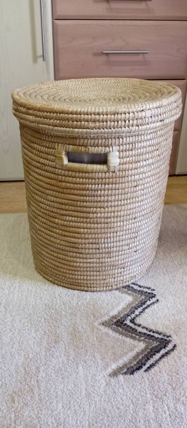 IKEA Rattan lbtart s fonott szennyes kosr