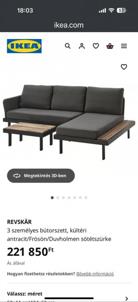 IKEA Revskar 3 Szemlyes Kltri lgarnitra Elad