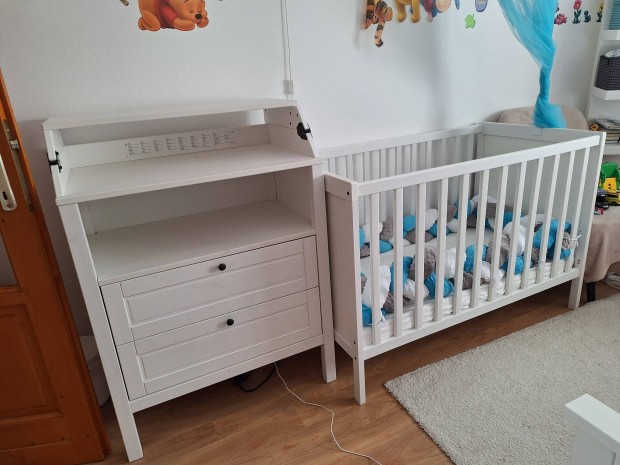 IKEA Sundvik Kiságy És Pelenkázó