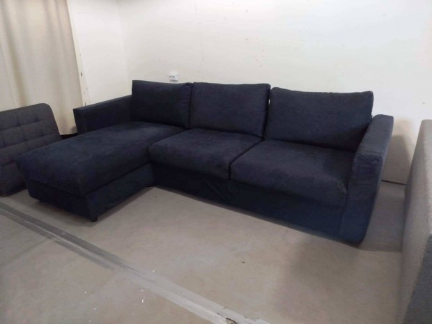 IKEA Vimle 3 sz. sarokkanap�-�gy hever�vel/ Saxemara fekete-k�k