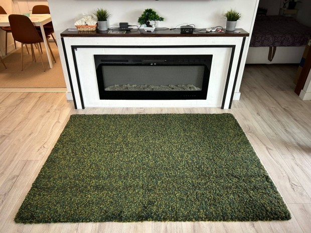 IKEA Vindum szőnyeg hosszú szálú puha zöld elegáns 133×180cm