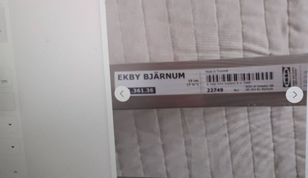 IKEA - Ekby Bjrnum Konzol, nikkelezett 19 cm mret elad!