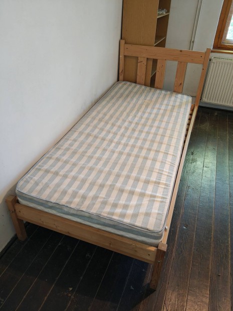 IKEA favázas ágykeret+ágyrács 90x200 cm