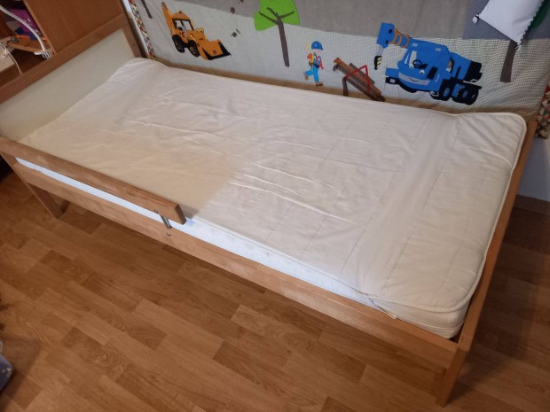 IKEA gyerek / ifjsgi gy, gyrccsal s matraccal, 70x160 cm