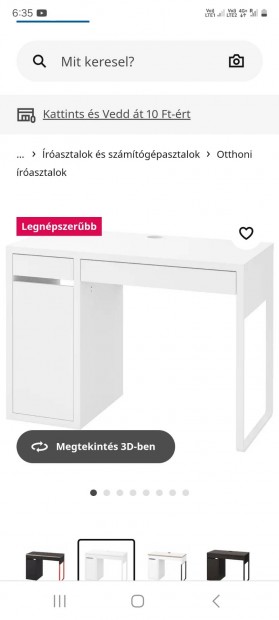 IKEA rasztal Micke