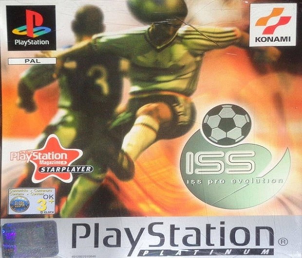 ISS Pro Evolution, Platinum Ed., Mint eredeti Playstation 1 jtk