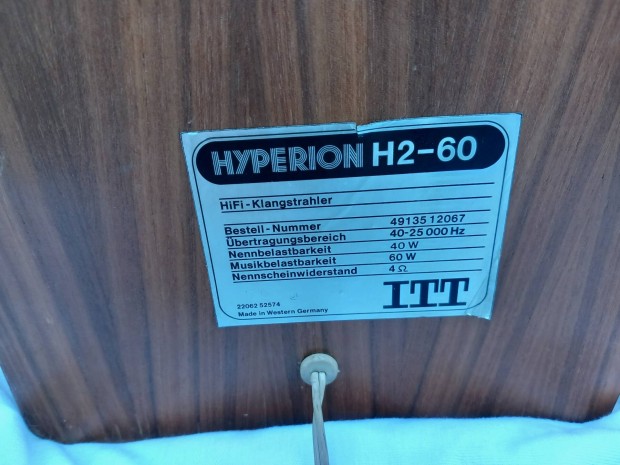 ITT Hyperion H2-60 hangfalpr hangfal