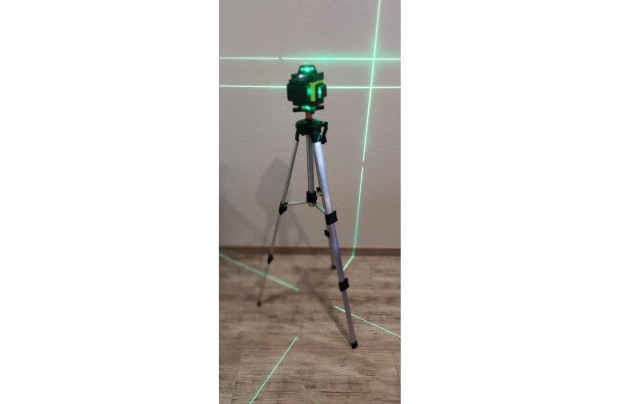 I.Dupla aksi+tripod 4D-16 vonalas 360 zld szintezlzer-Utnvtes r