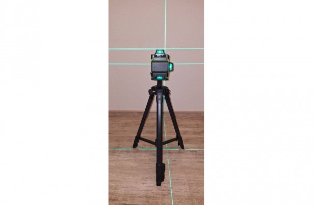 I. 2 aksi+tripod 4D-16 vonal 360° zöldfényű szintezőlézer-Utánvétes ár