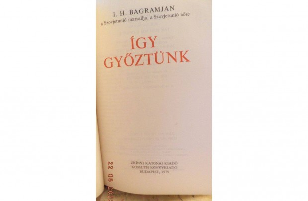 I. H. Bagramjan: gy gyztnk