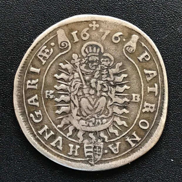 I. Lipót Ezüst XV Krajcár 1676. KB