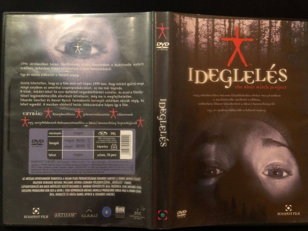 Ideglels The Blair Witch Project DVD (Eduardo Sanchez)