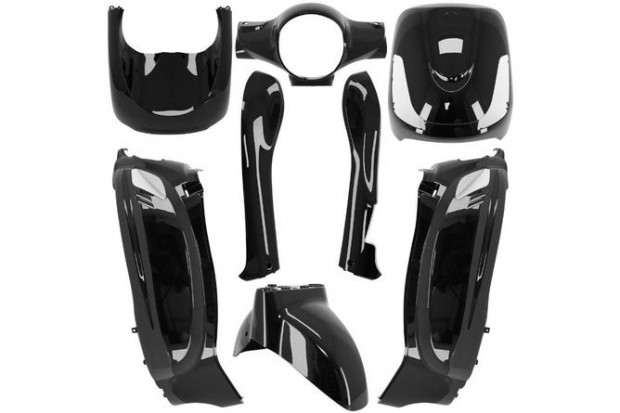 Idomk�szlet 8 db fekete f�nyes Sym Fiddle 2