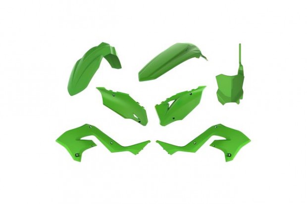 Idomkészlet Polisport Restyle zöld Kawasaki KX125 / 250