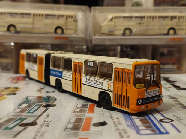 Ikarus 280.02 BVG Berliner Zeitung reklmos 1:87 modell