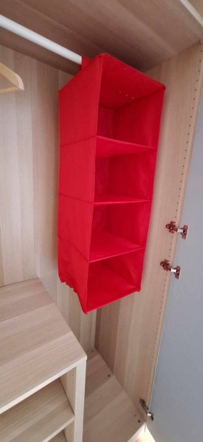 Ikea 4 rekeszes fgg gardrb-trol, piros, 101x34x34 cm