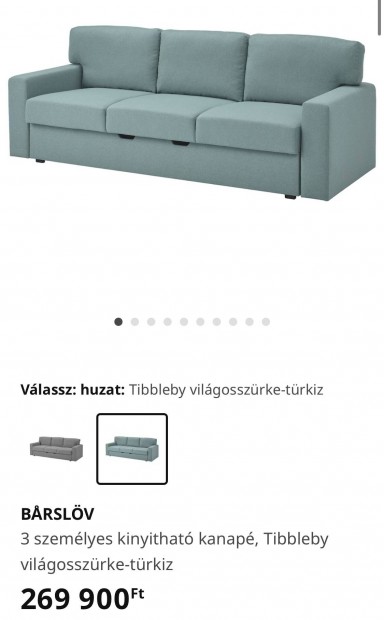 Ikea Barslv 3 szemlyes kanap