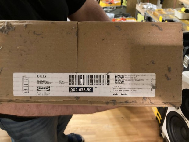 Ikea Billy feher konyvespolc-konyvszekreny bontatlan dobozban80x28x202
