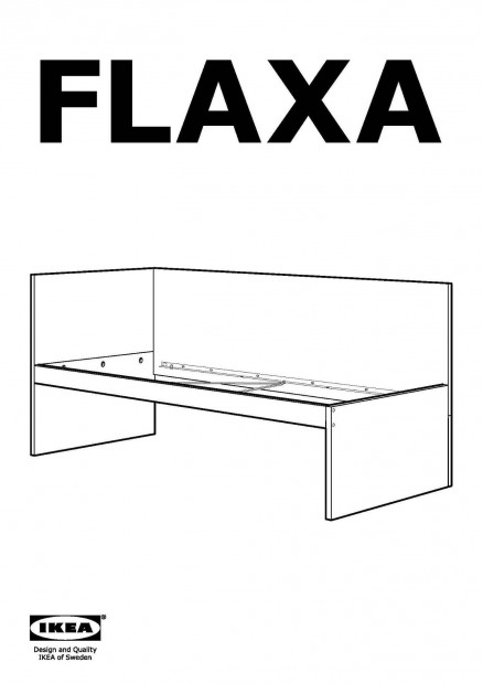 Ikea Flaxa egyszemlyes gy, gyrccsal, 90x200 cm,
