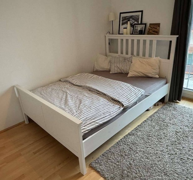Ikea Hemnes 140x200 franciaágy ráccsal