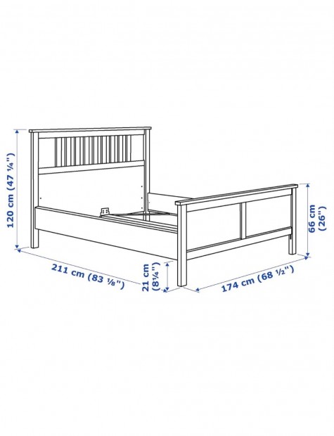 Ikea Hemnes franciagykeret 160x200 