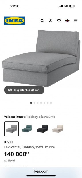 Ikea Kivik fekvőfotel