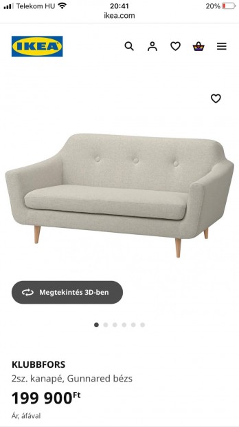 Ikea Klubbfors ktszemlyes fotel