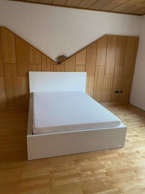 Ikea Malm 2-fikos franciagy 160x200+gyrcs+matrac