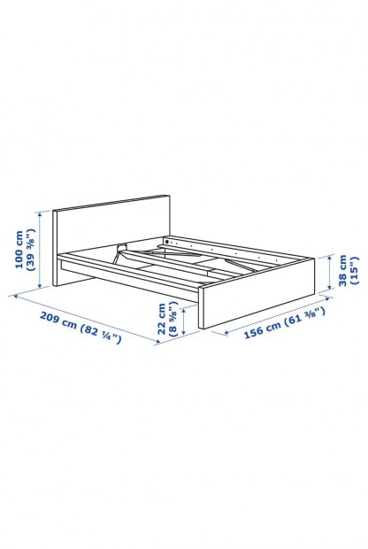 Ikea Malm franciagykeret 140x200 