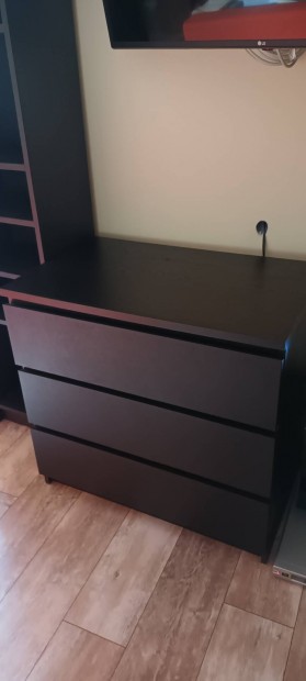 Ikea Malm komd fekete-barna sznben