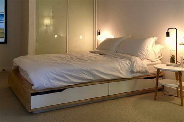 Ikea Mandal 4-fikos franciagy 140x200+Morgedal matrac