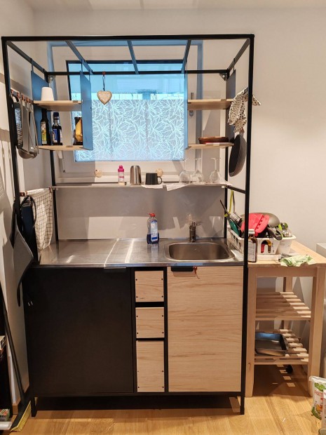 Ikea Mini konyha fekete-kris