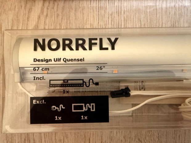 Ikea Norrfly led lámpa-gardróbvilágítás és Ansluta adapter