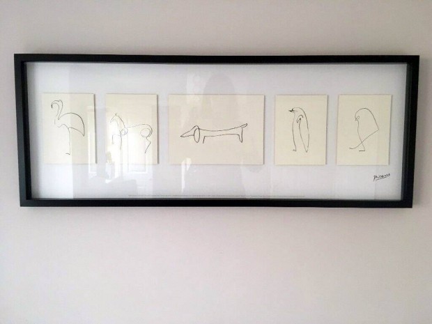 Ikea Picasso absztrak kp, egyvonalas rajzok elad