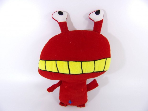 Ikea Sagoskatt Soft Toy Red Long Eyes Monster plss figura