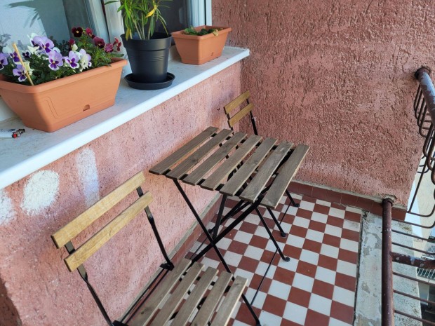 Ikea Tarnö kerti asztal + 2 szék