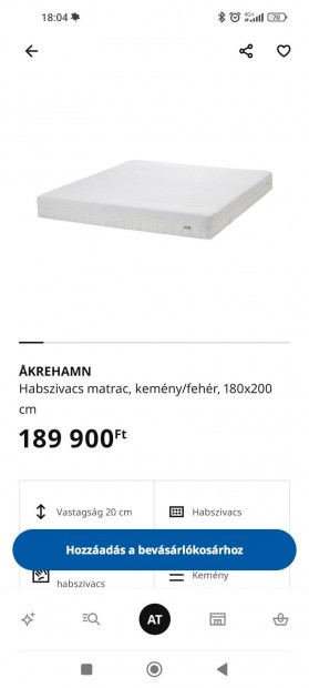 Ikea akrehamn matrac 180*200cm kemny