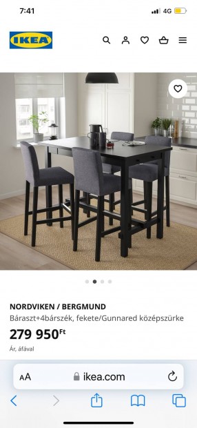 Ikea brasztal brszkekkel elado